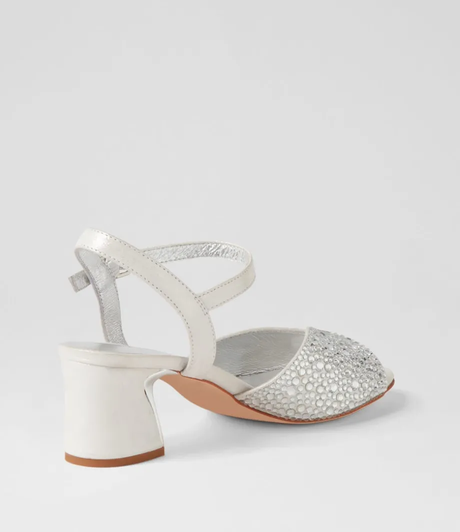 Juba Silver Shimmer Jewels Leather Sandals