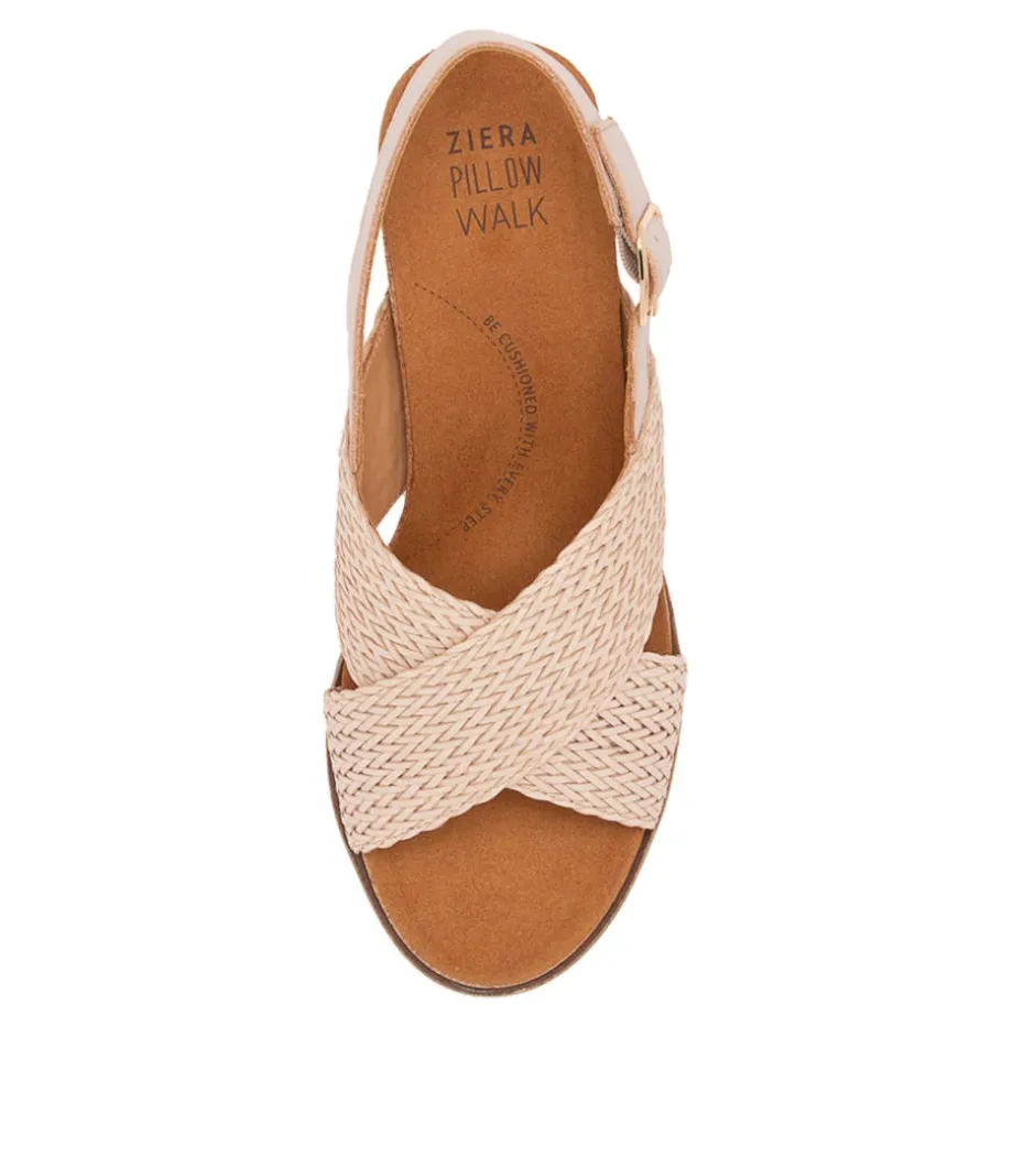Kaeme W Nude Weave Leather Sandals