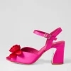 Kalice Hot Pink Red Satin Sandals