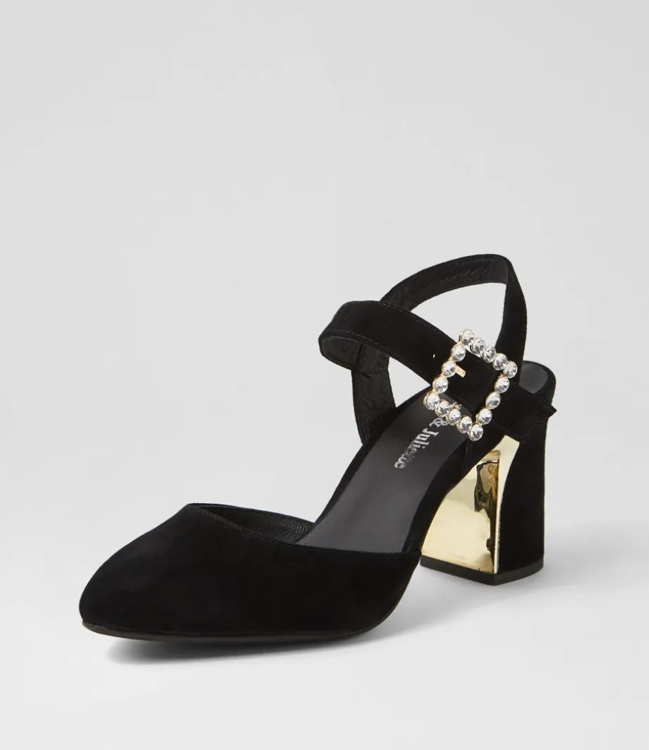 Kalsey Black Suede Heels
