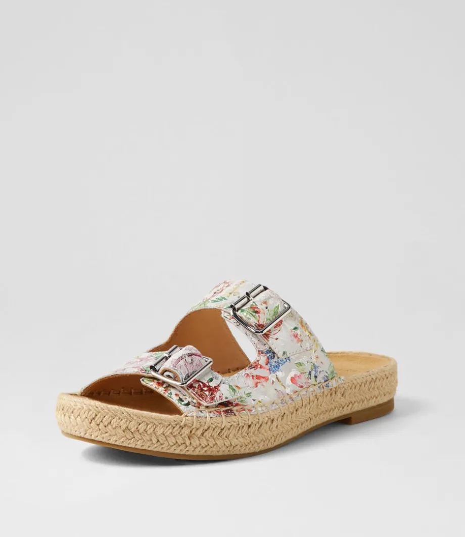 Kapila W Wild Flower Leather Espadrilles