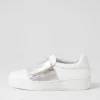 Laroon White Silver Leather Sneakers