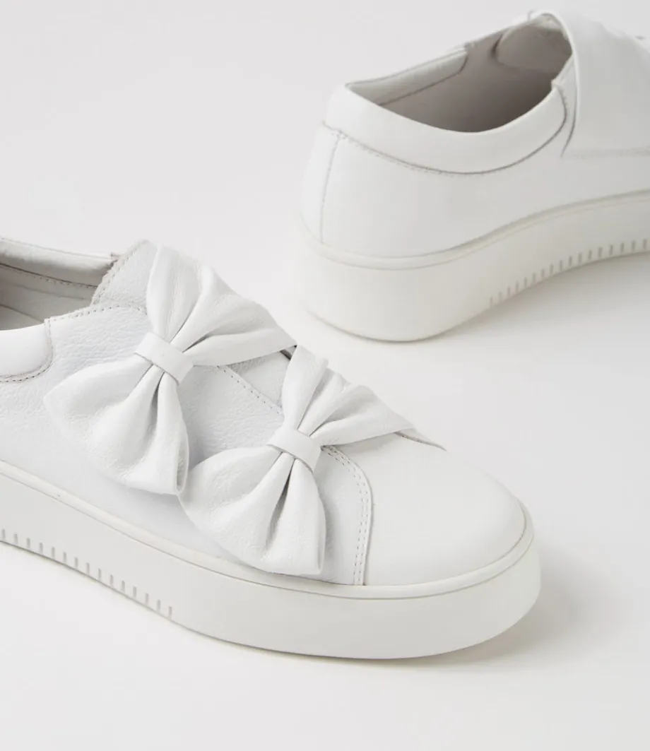 Loja White Leather Sneakers