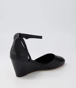 Lorelei Black Leather Heels