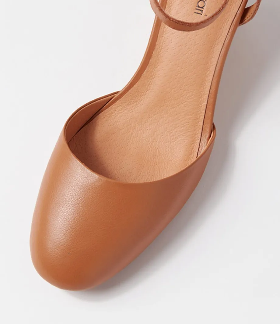 Lorelei Tan Natural Heel Leather Heels