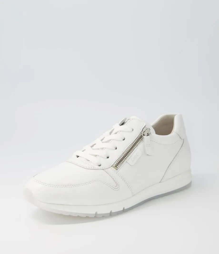Manel Weiss Leather Sneakers
