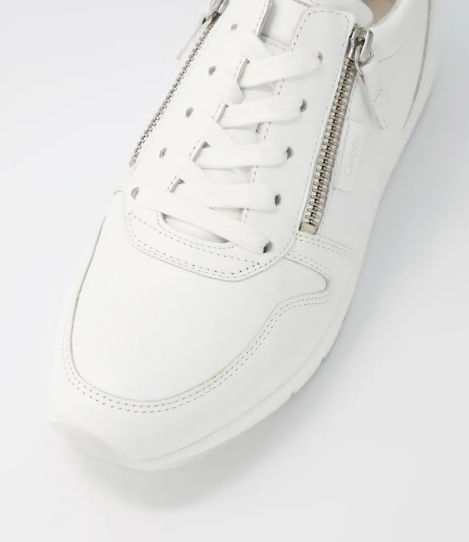 Manel Weiss Leather Sneakers