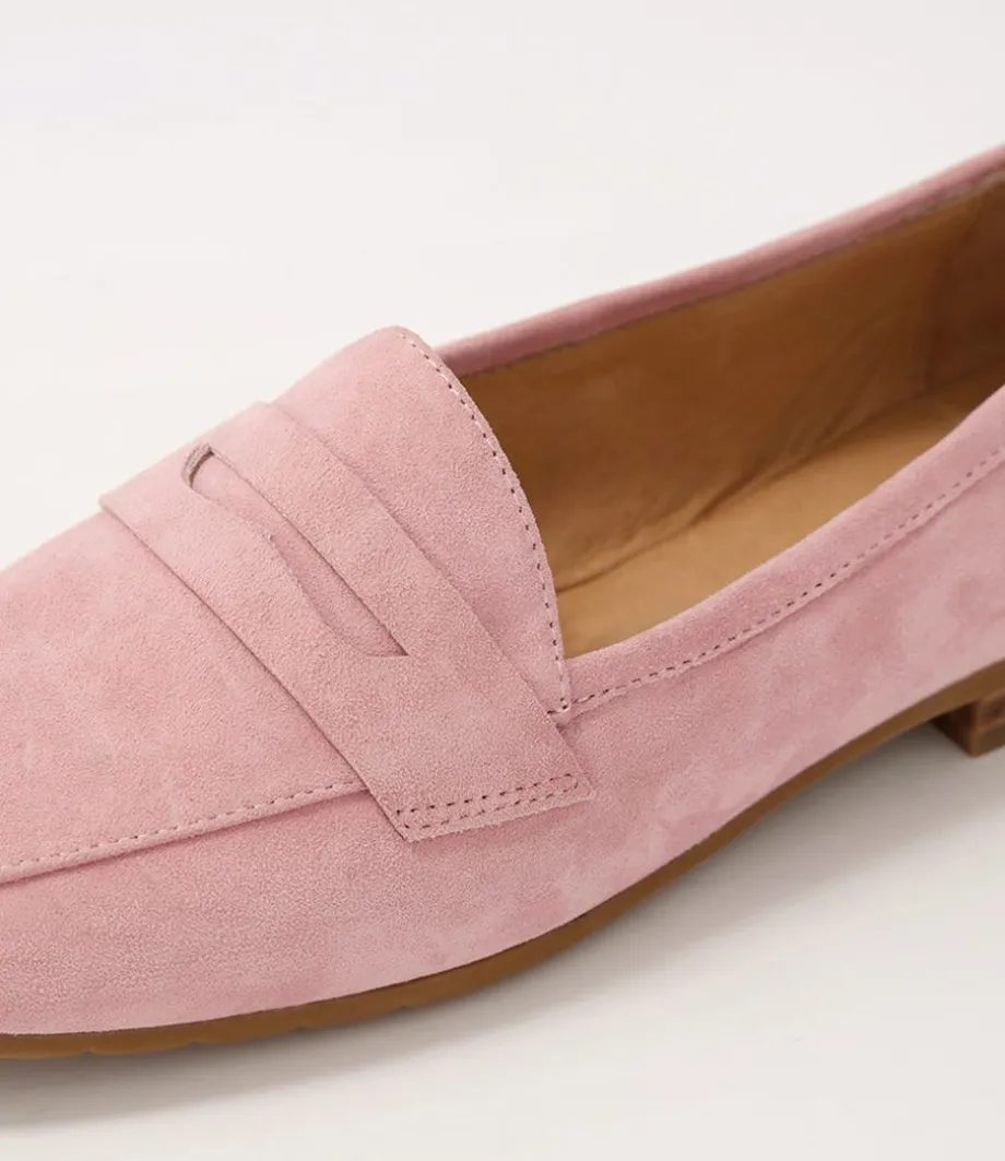 Melinato Pink Suede Loafers