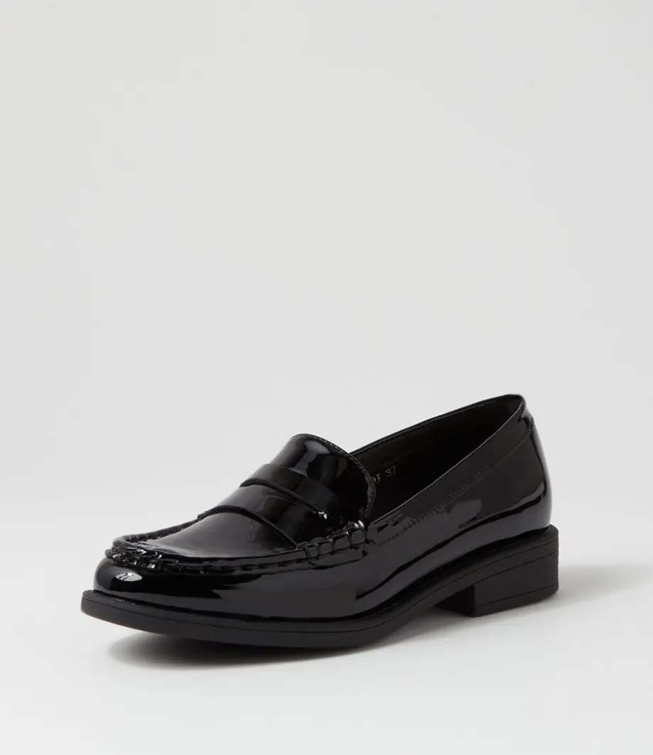 Messina Black Patent Leather Loafers