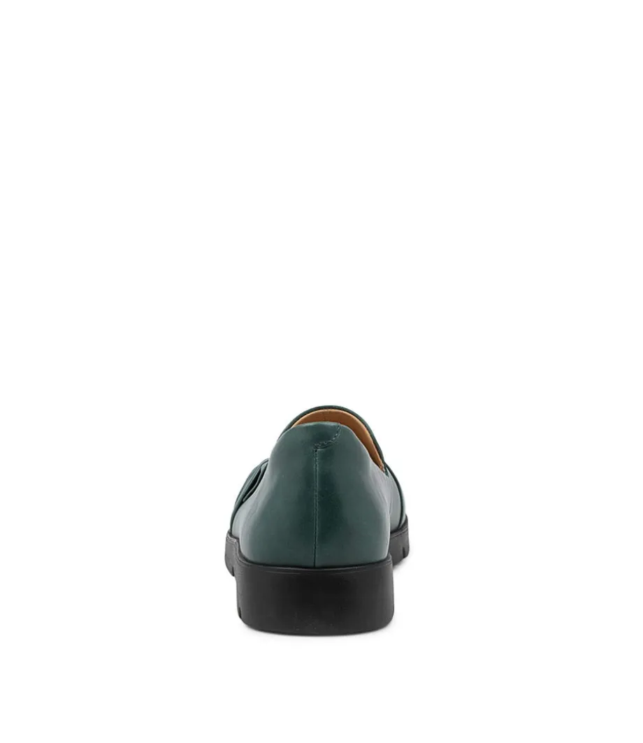 Miless W Emerald Leather Loafers