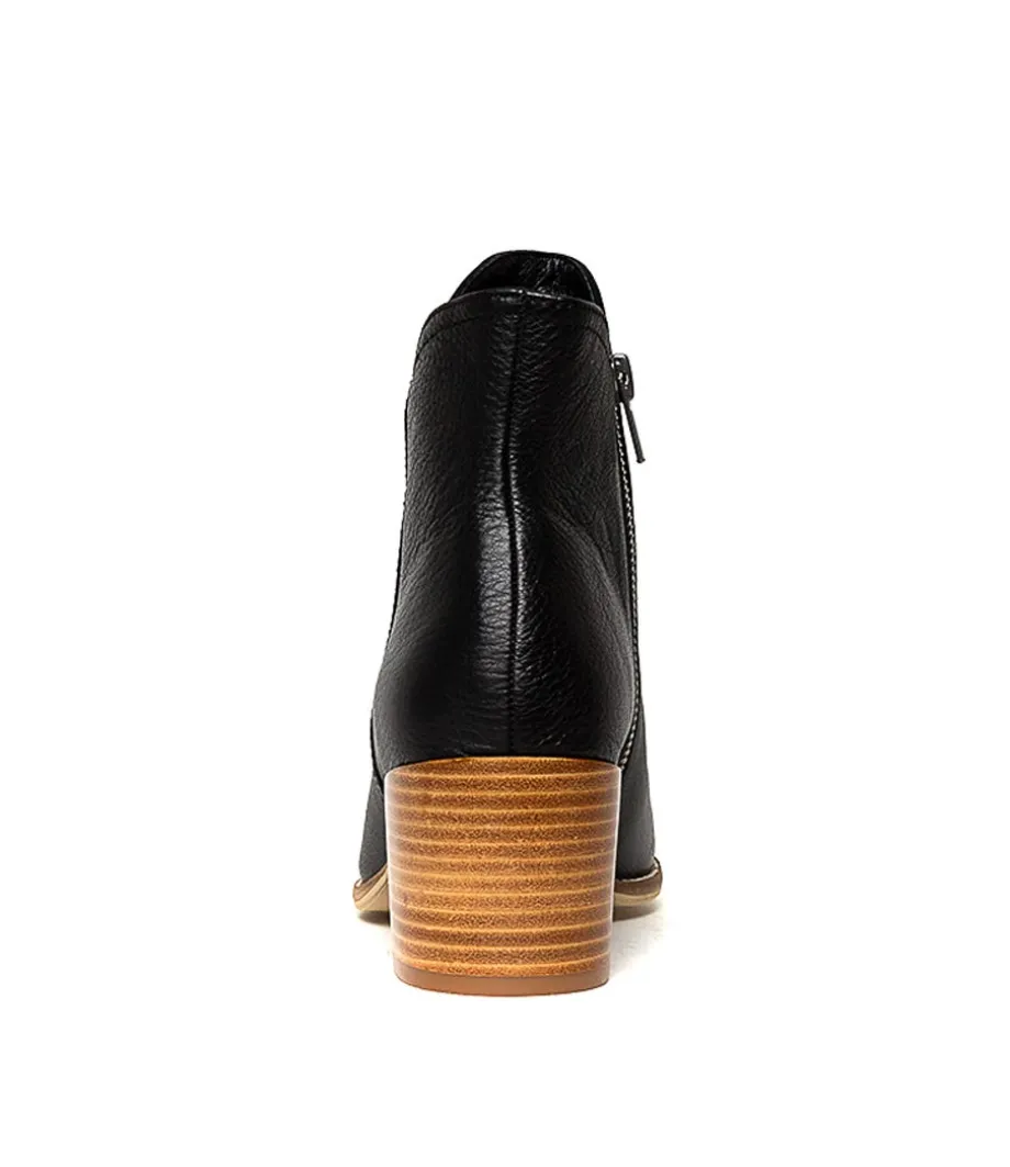Mockas Black Natural Heel Leather