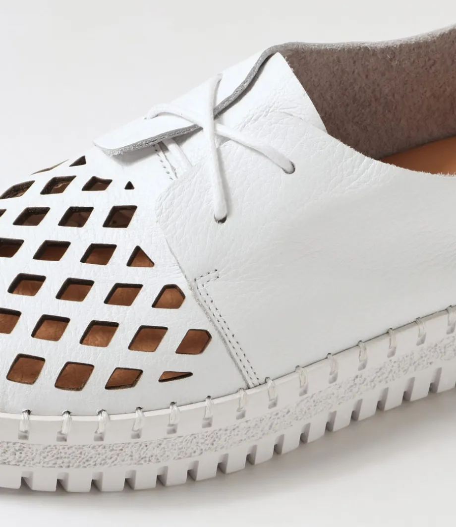 Mosi White Leather Sneakers