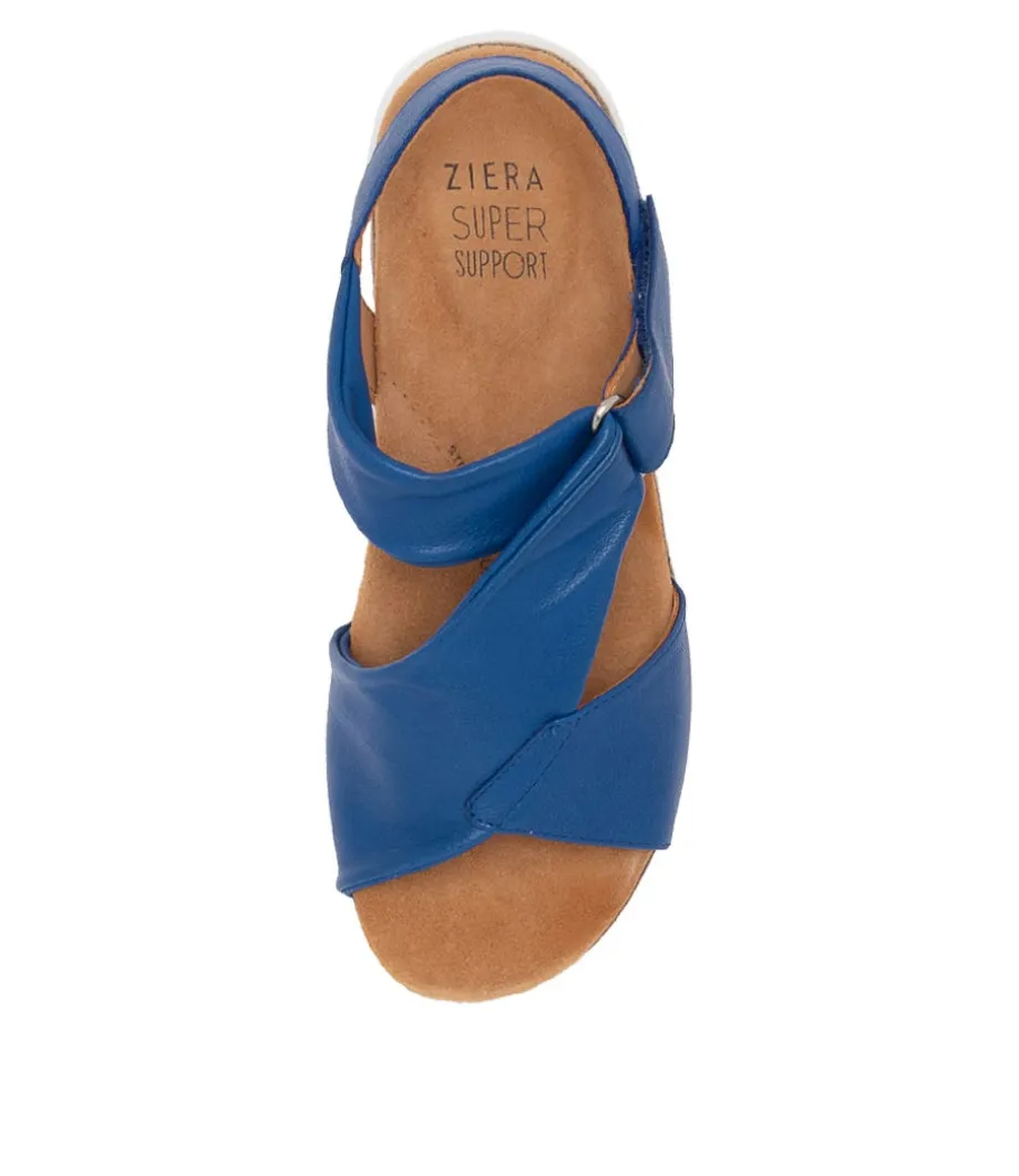 Nazly Xw Cobalt Leather Sandals