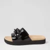 Nerriya Xw Black Patent Leather Slides