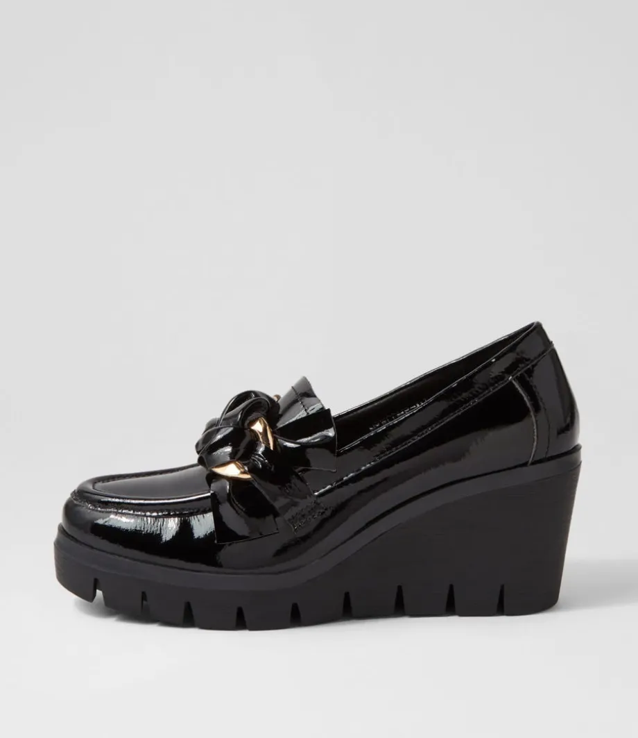 Newcomb Black Patent Leather Heels