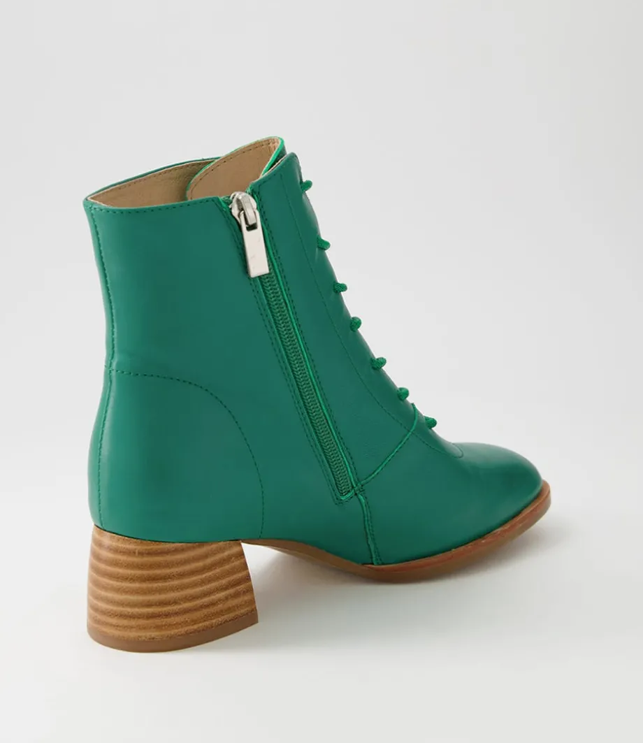 Nocal Emerald Leather Lace Up Boots