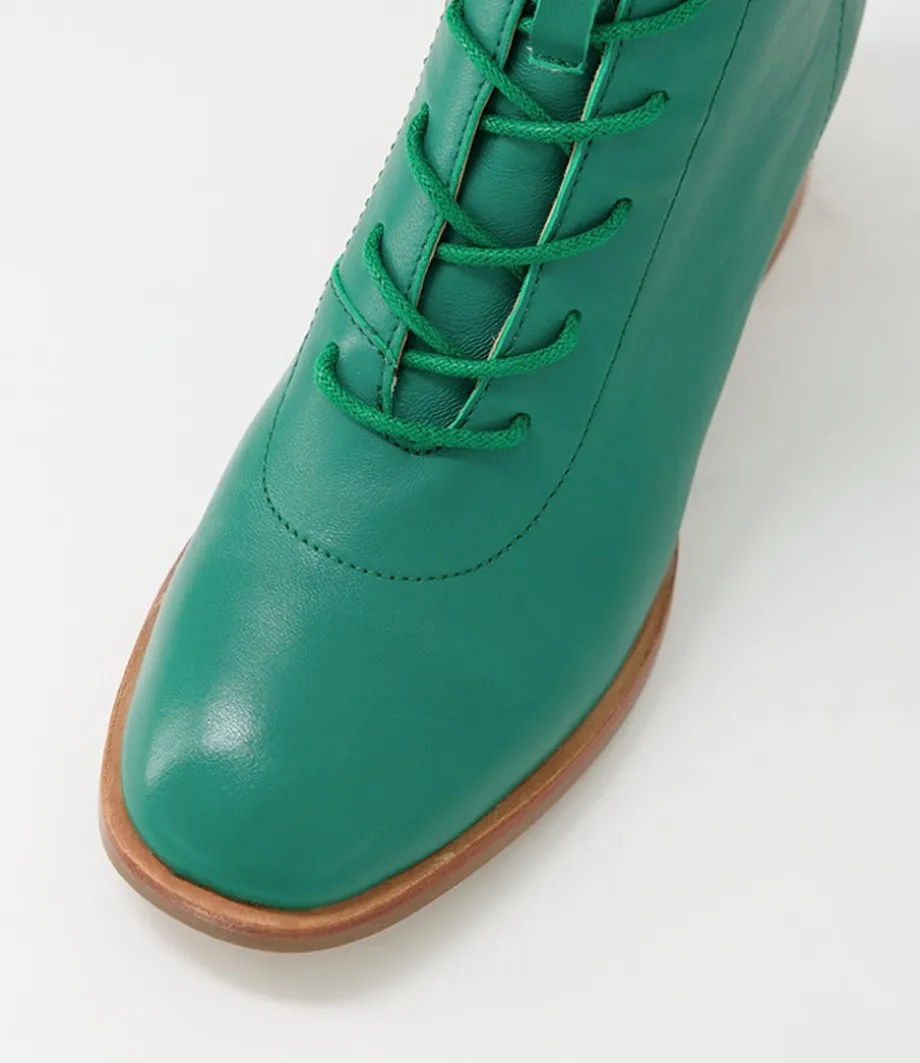 Nocal Emerald Leather Lace Up Boots