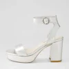 Oita Silver Leather Sandals
