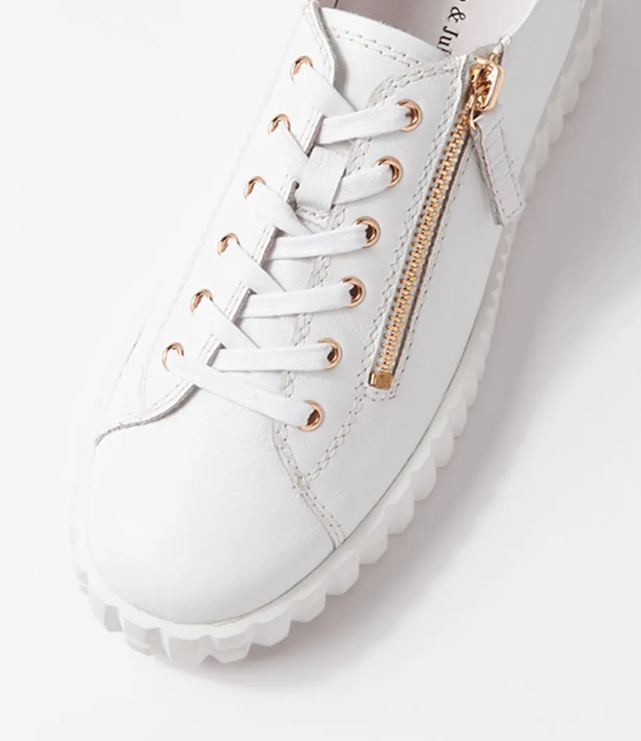 Osloe White Leather Sneakers