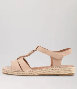 Petersoned Dark Nude Leather Espadrilles