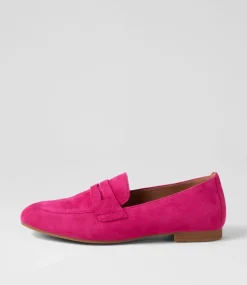 Phoebe Pink Suede Loafers