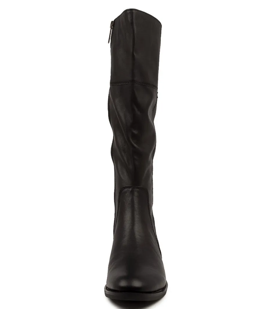 Prago Black Leather