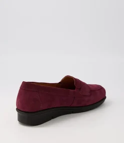Punis Wine Suede Loafers