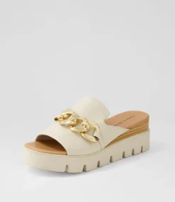 Rablise Milk Leather Slides