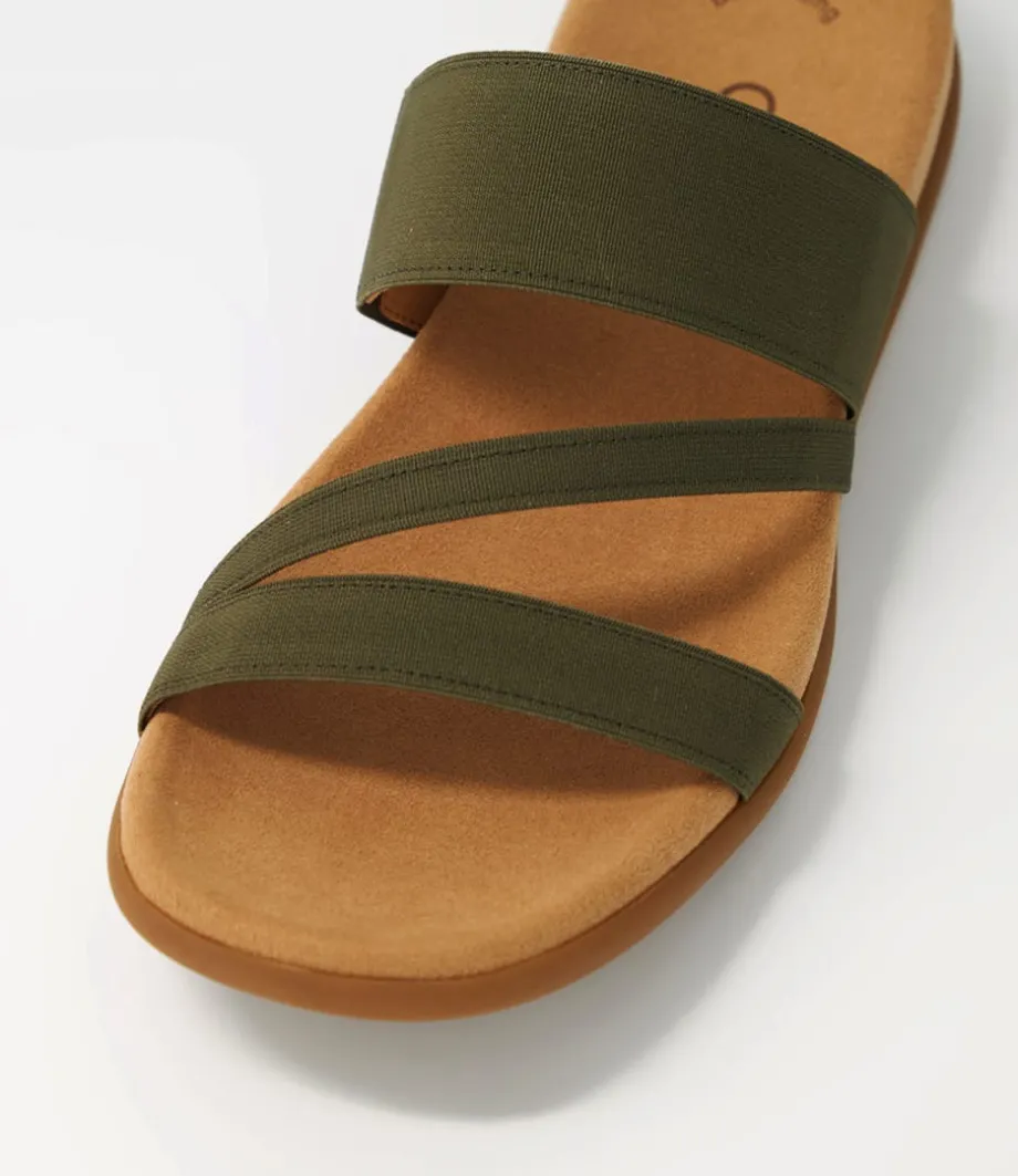 Rachie Olive Elastic Sandals