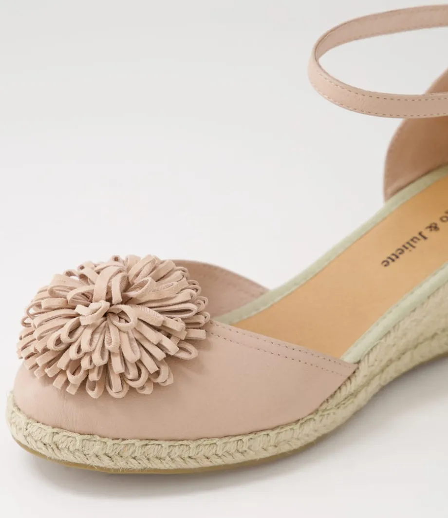 Rakim Rose Leather Suede Wedges