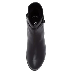 Rena Schwarz Leather Ankle Boots