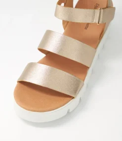 Rhean Champagne Leather Sandals