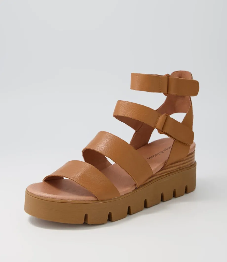 Rhean Dark Tan Leather Sandals
