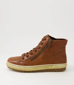 Riley Copper Leather Lace Up Boots