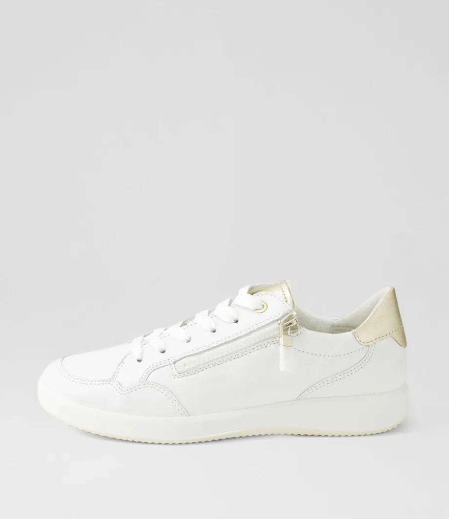 Roma 1 White Platinum Leather Sneakers