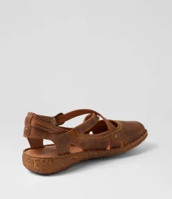 Rosalie 13 Brandy Leather Flat Shoes