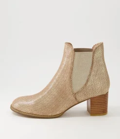Sadore Gold Cut Leather Chelsea Boots