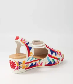 Sahirah Bright Multi Fabric Sandals