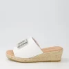 Samella White Natural Rope Leather Sandals