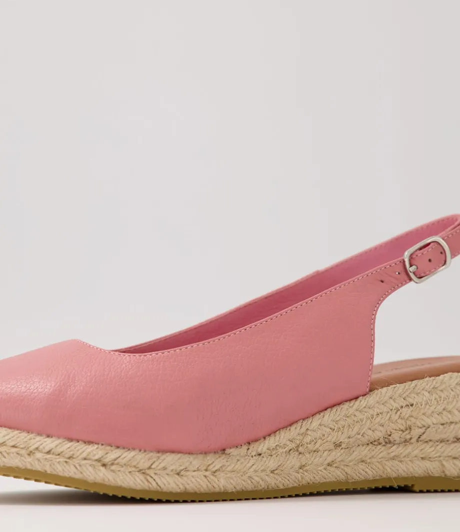 Saniarly Pink Natural Rope Leather Sandals