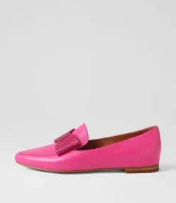 Sanne Fuchsia Jewels Leather Loafers