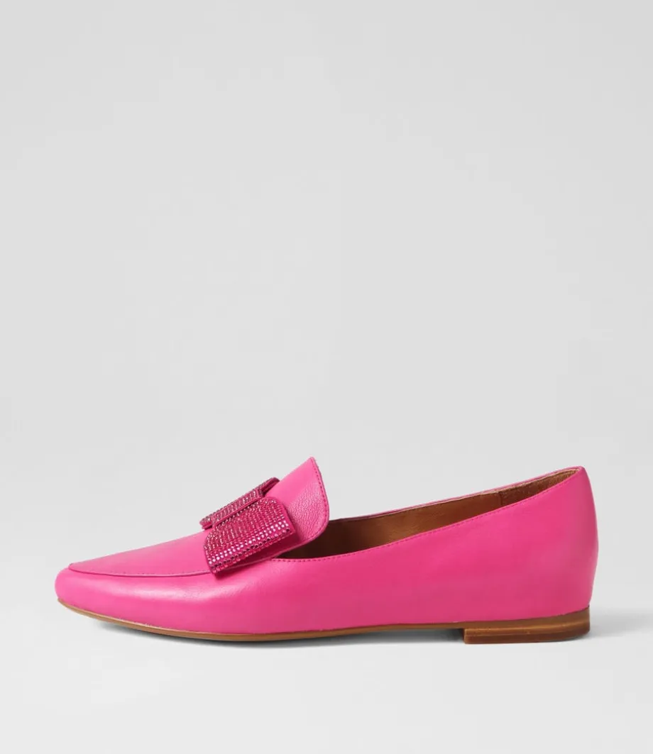 Sanne Fuchsia Jewels Leather Loafers