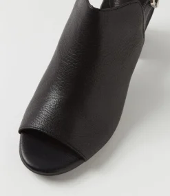 Sauda Black Leather Sandals
