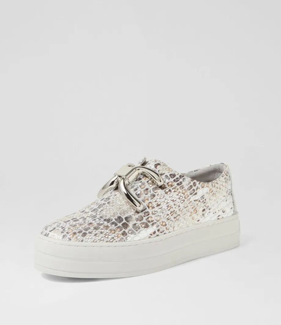Shelina Misty Multi Croc Leather Sneakers