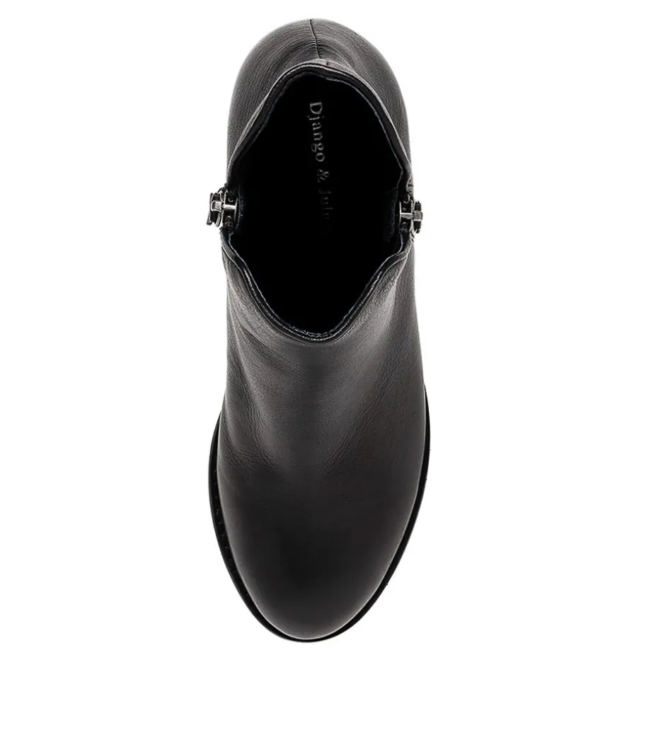 Shiannely Black Black Heel Leather