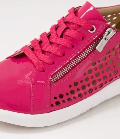 Shovo Xf Fuchsia Wrinkle Patent Sneakers