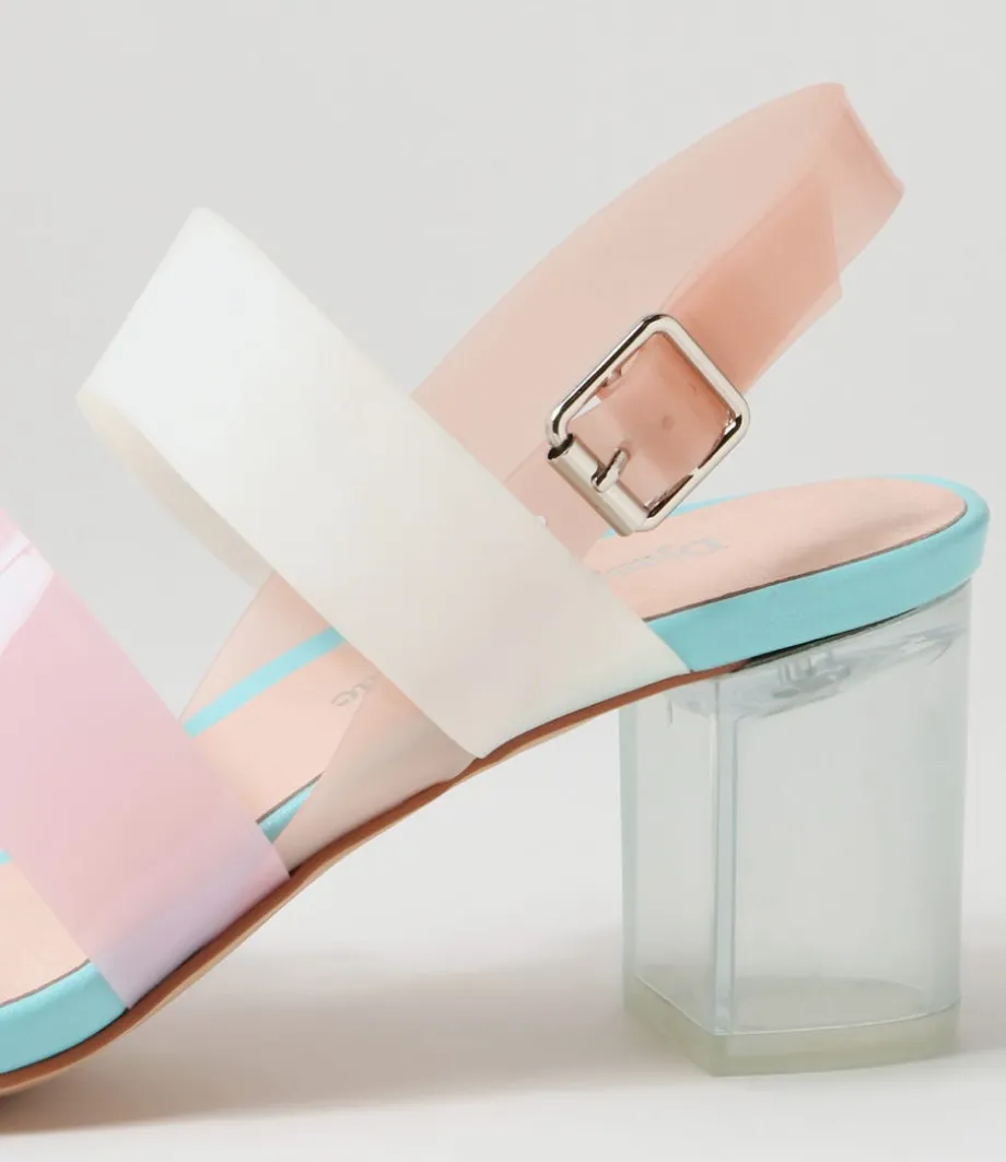 Skytles Blue Multi Vinylite Sandals