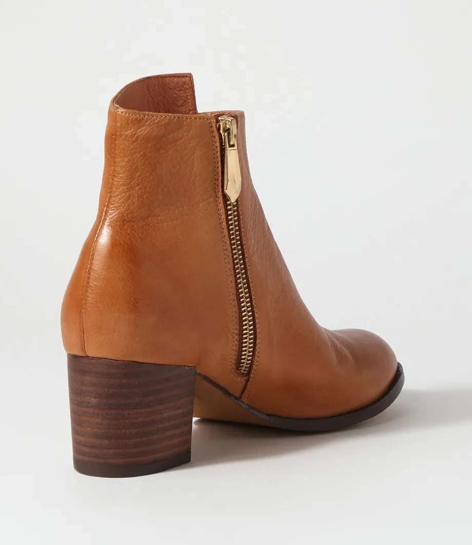 Slaine New Tan Choc Leather Chelsea Boots