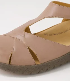 Sofzie Xf Taupe Leather Flat Shoes