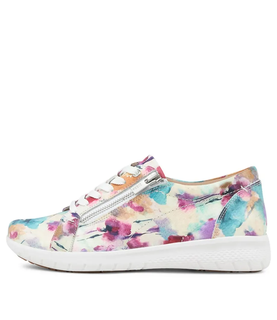 Solar Xf Pansy Floral Leather Sneakers